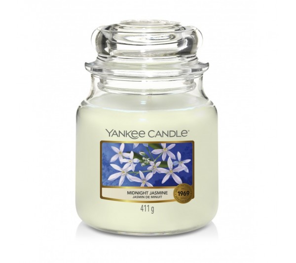 Yankee Candle - Średnia Świeca Midnight Jasmine 
