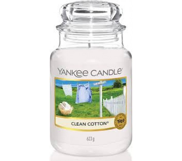 Yankee Candle - Duża Świeca CLEAN COTTON